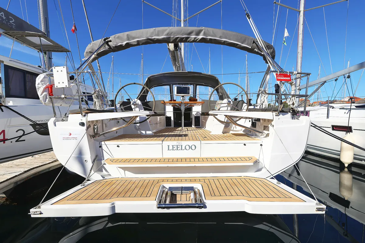 Exterior view of Leeloo, a Hanse 360 sailboat at Grad Šibenik, Croatia