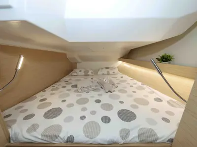 Cabin on Leeloo, a Hanse 360 sailboat at Grad Šibenik, Croatia