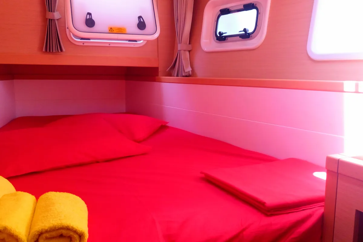 Cabin on Lion Royal, a Lagoon 39 catamaran at Municipal Unit of Kranidi, Greece
