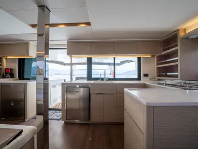 Galley of Blue Dream 48, a Lagoon 46 catamaran at Fethiye, Turkey