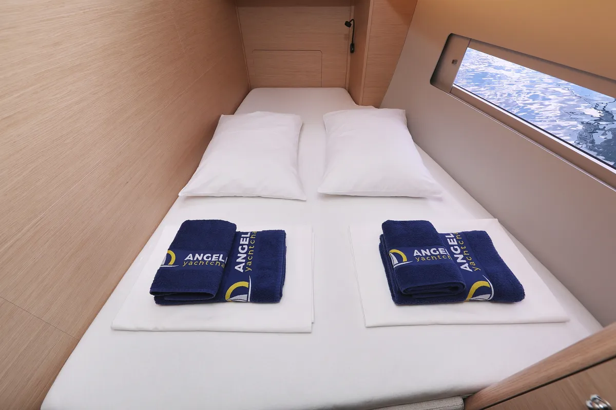 Cabin on Fantasea, a Dufour 470 sailboat at Grad Vodice, Croatia