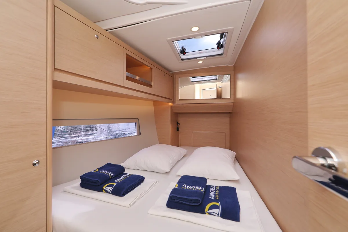 Cabin on Fantasea, a Dufour 470 sailboat at Grad Vodice, Croatia