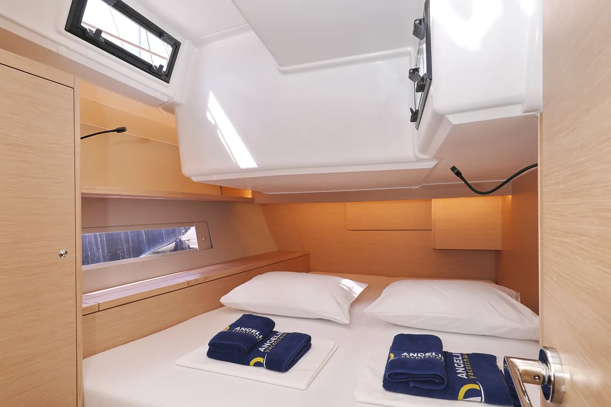 Cabin on Fantasea, a Dufour 470 sailboat at Grad Vodice, Croatia