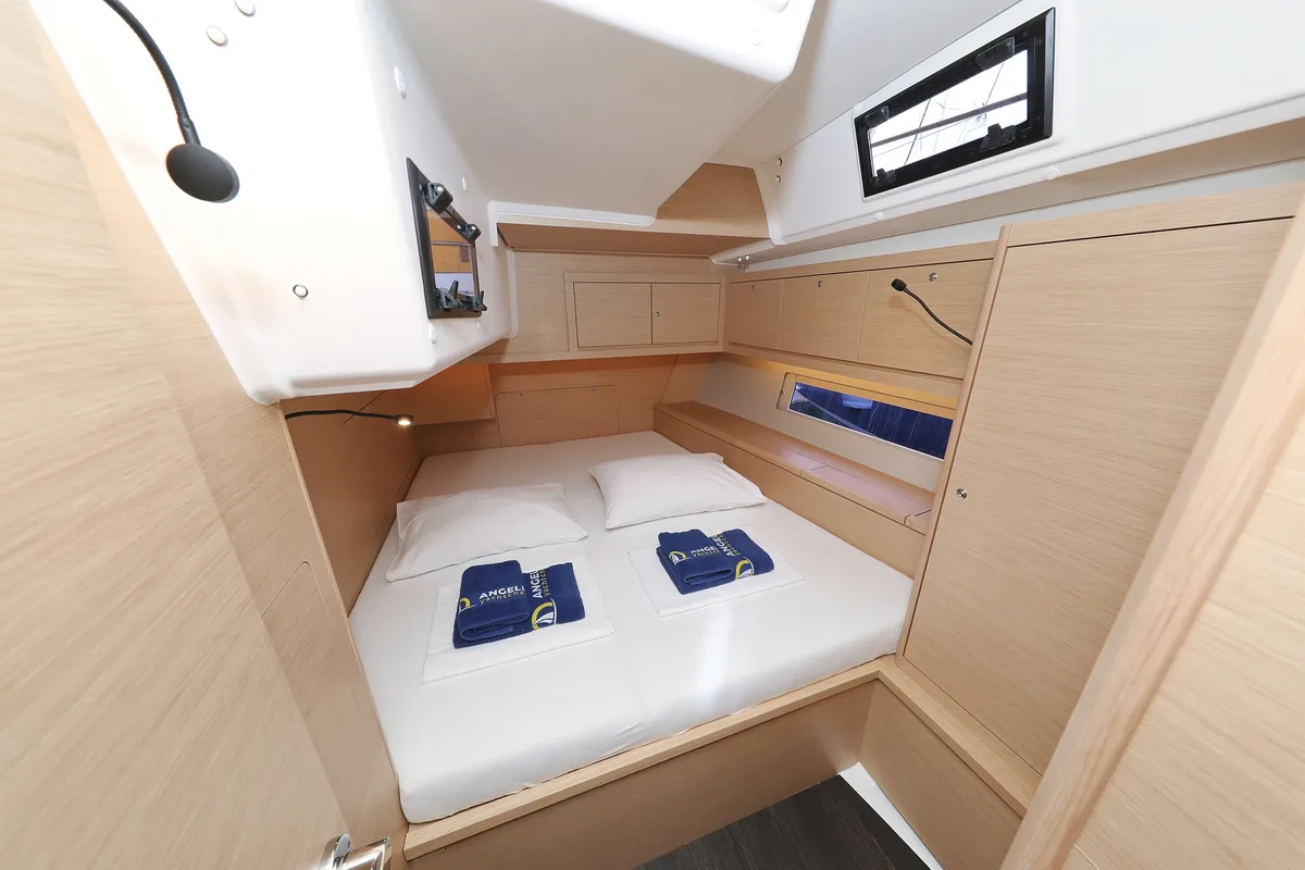Cabin on Fantasea, a Dufour 470 sailboat at Grad Vodice, Croatia