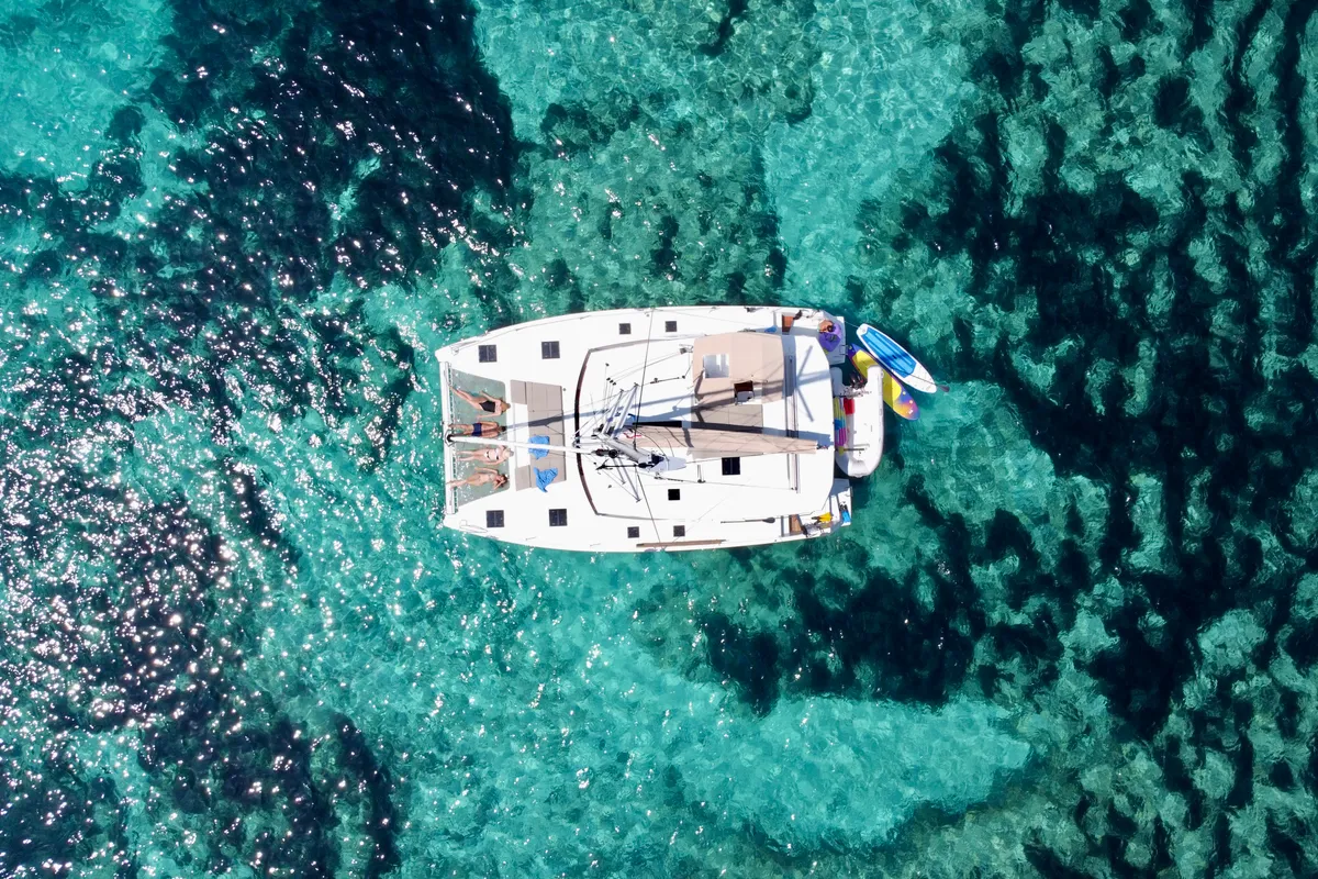 Exterior view of Ocean Allure, a Fountaine Pajot Astrea 42 catamaran at Kaštela, Croatia
