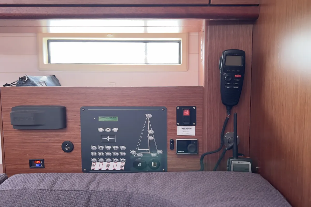 Galley of Marlin, a Bavaria Cruiser 46 Style sailboat at Fethiye, Turkey