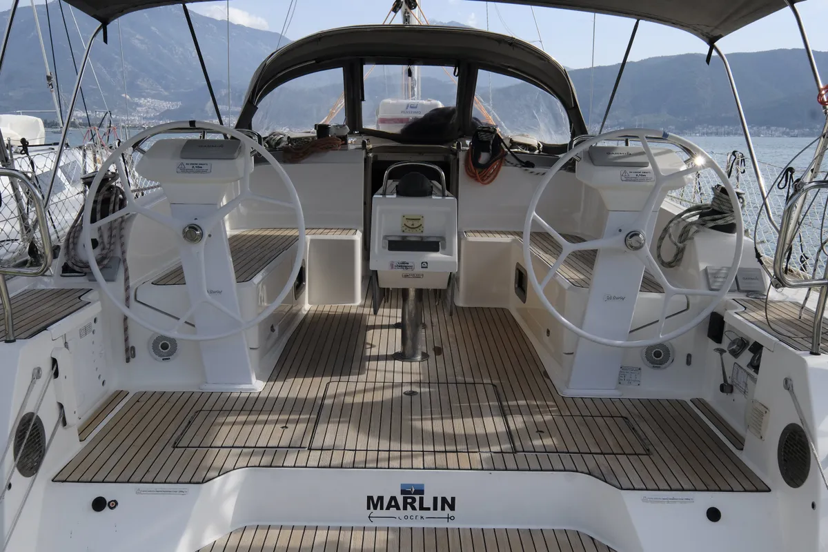 Galley of Marlin, a Bavaria Cruiser 46 Style sailboat at Fethiye, Turkey