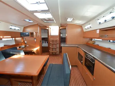 Salon of Wave Dancer, a Bavaria Cruiser 45 sailboat at Marmaris, Turkey