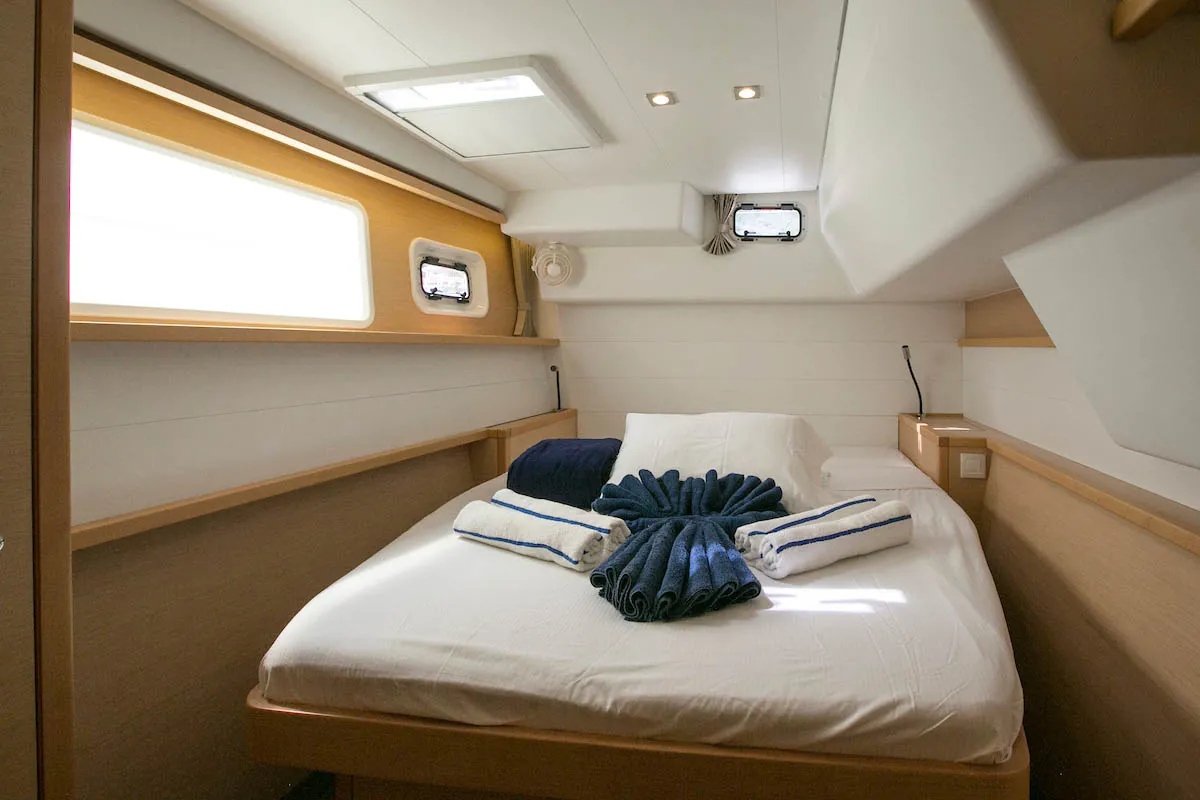 Cabin on King Lewis, a Lagoon 450 F catamaran at Road Town, British Virgin Islands