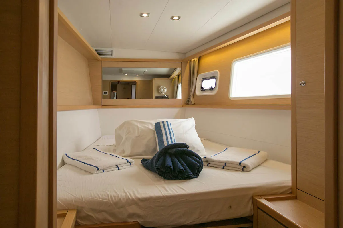Cabin on King Lewis, a Lagoon 450 F catamaran at Road Town, British Virgin Islands
