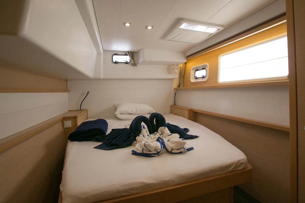 Cabin on King Lewis, a Lagoon 450 F catamaran at Road Town, British Virgin Islands