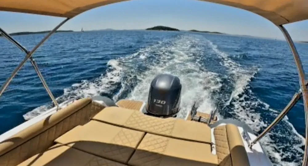 Deck of Liberty, a Salpa Soleil 18 RIB at Jezera, Croatia