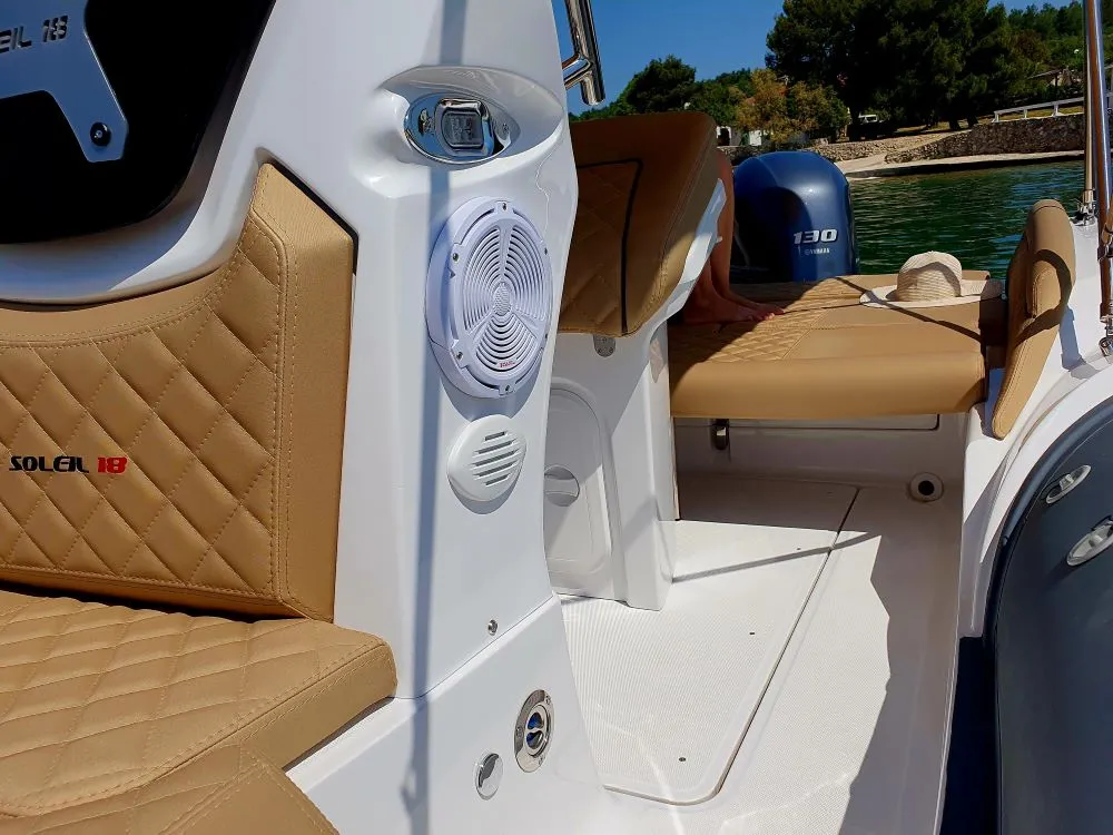 Deck of Liberty, a Salpa Soleil 18 RIB at Jezera, Croatia