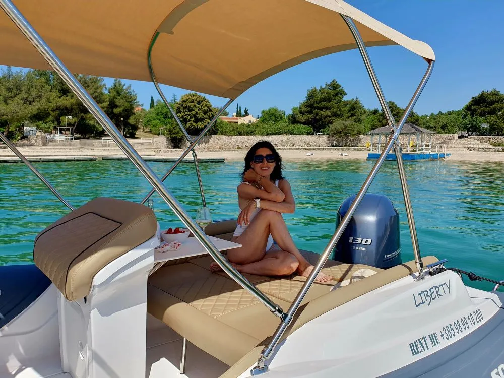Deck of Liberty, a Salpa Soleil 18 RIB at Jezera, Croatia