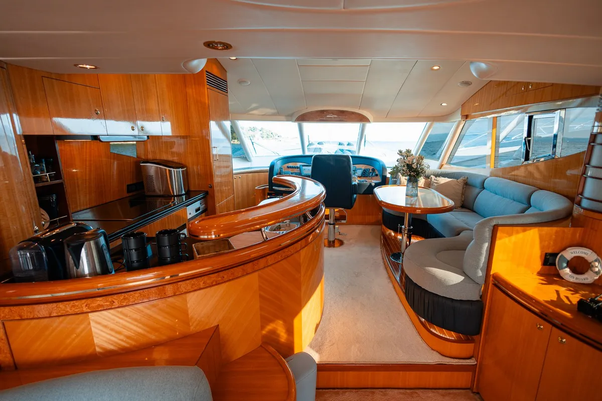 Galley of Happy3, a Yaretti 2210 motor yacht at Split, Croatia