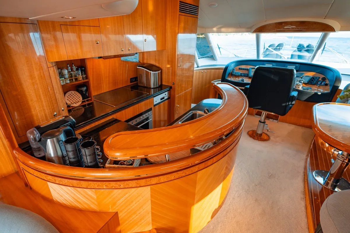 Galley of Happy3, a Yaretti 2210 motor yacht at Split, Croatia