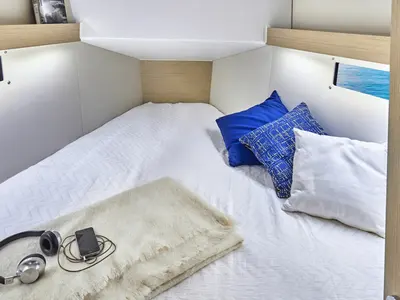 Cabin on Beneteau Oceanis 34.1, a sailboat at Dubrovnik, Croatia