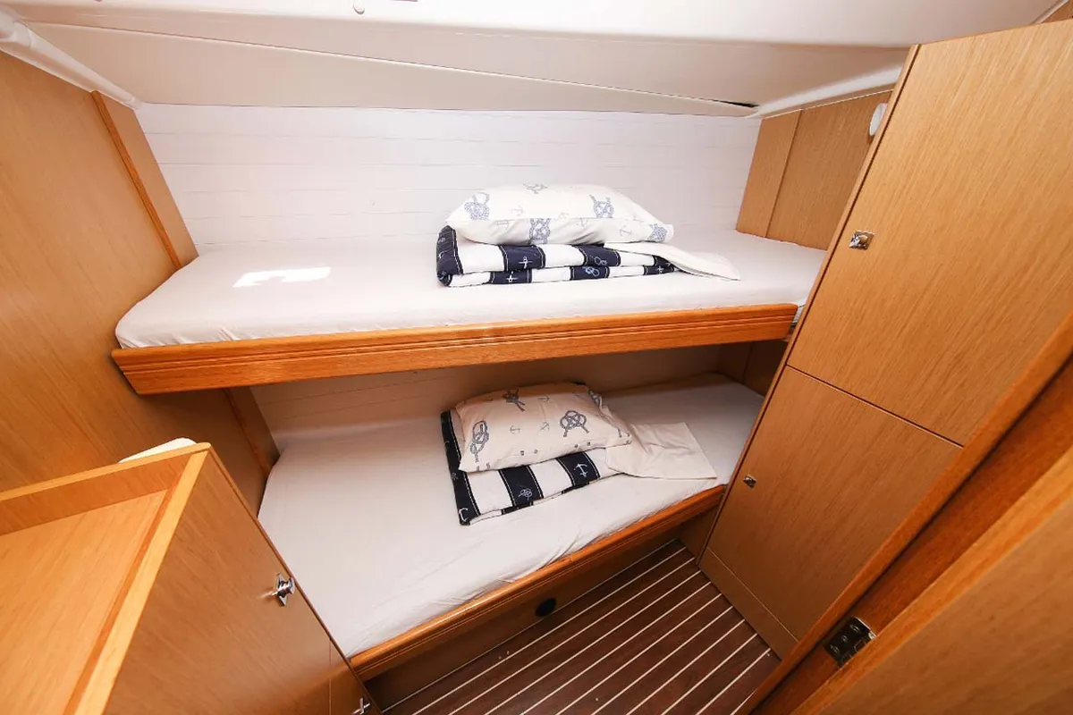 Cabin on Marcellino, a Bavaria Cruiser 51 sailboat at Jezera, Croatia
