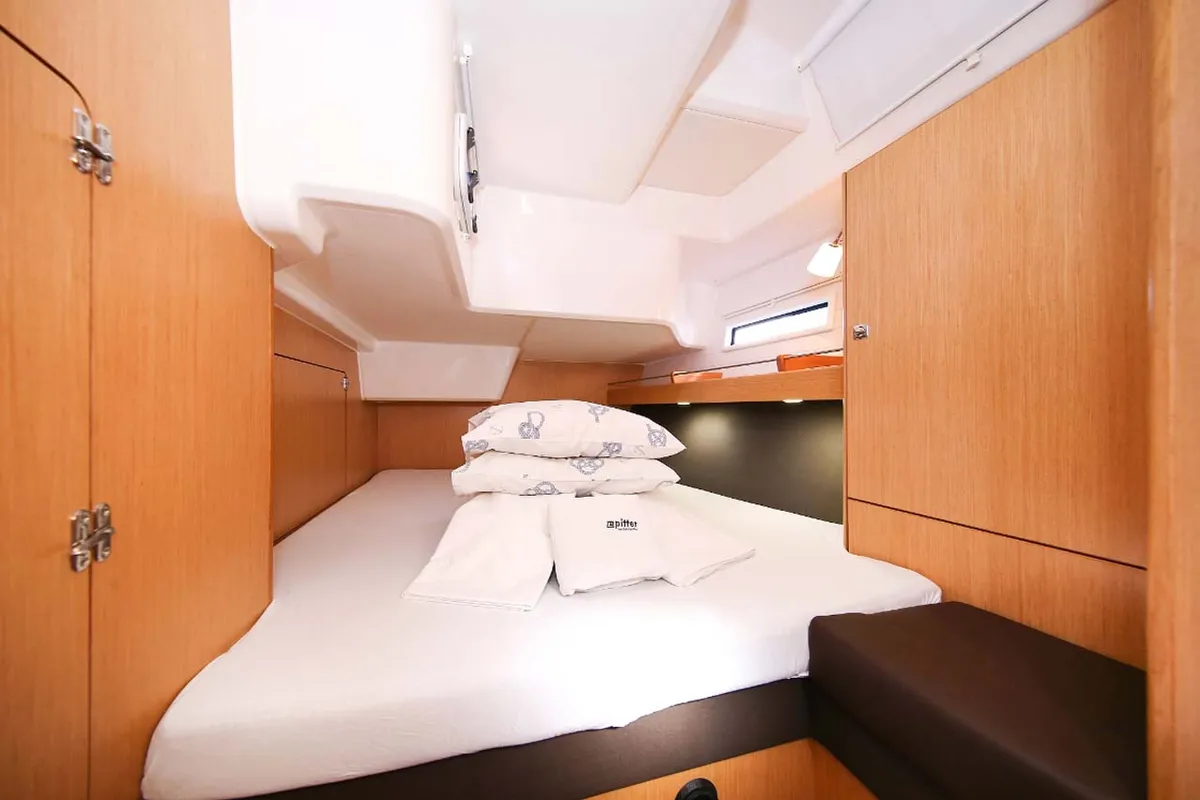 Cabin on Marcellino, a Bavaria Cruiser 51 sailboat at Jezera, Croatia
