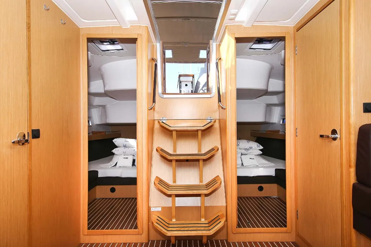 Cabin on Marcellino, a Bavaria Cruiser 51 sailboat at Jezera, Croatia