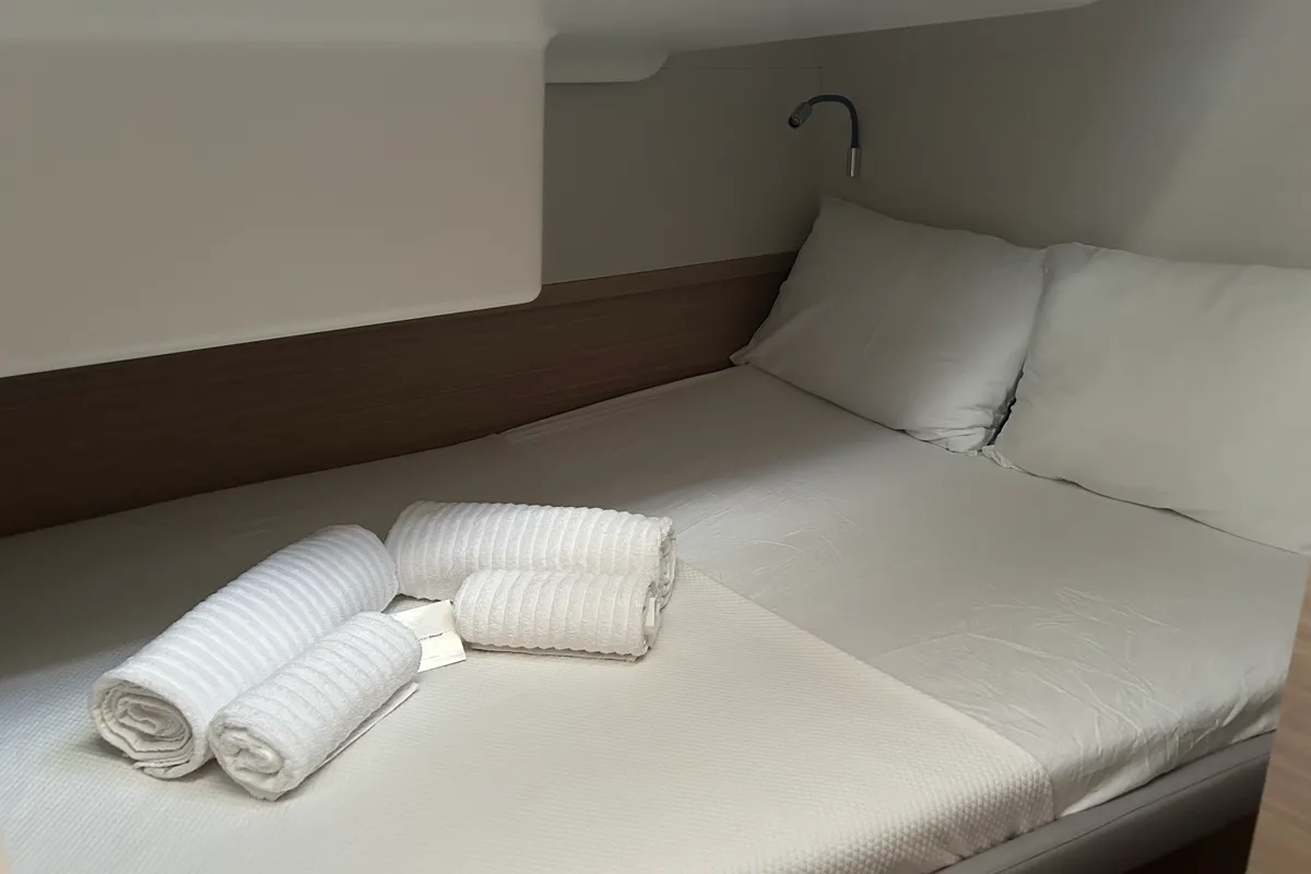 Cabin on Libre, a Lagoon 51 catamaran at Fethiye, Turkey