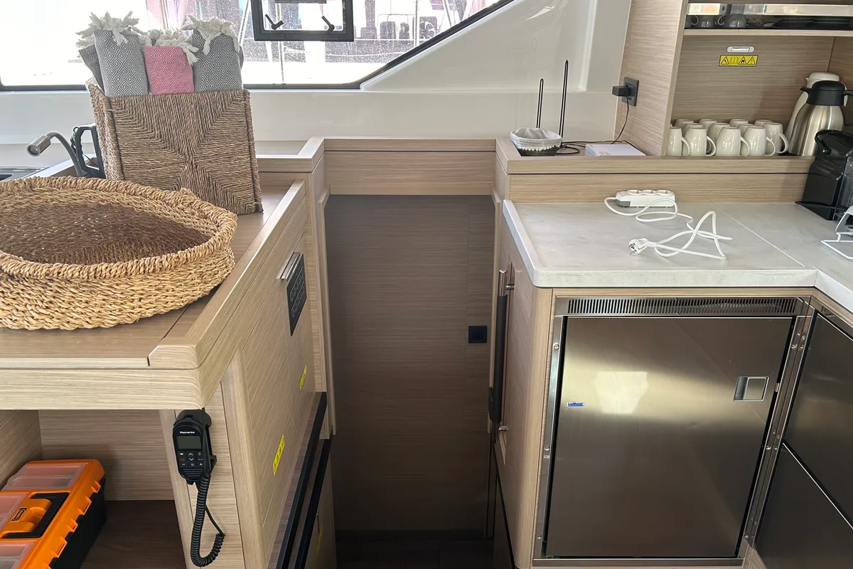 Galley of Libre, a Lagoon 51 catamaran at Fethiye, Turkey