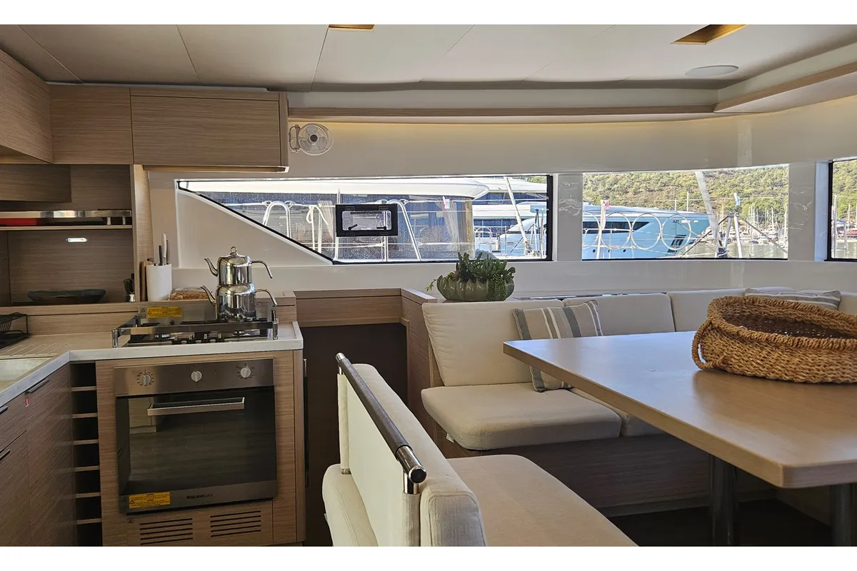 Galley of Libre, a Lagoon 51 catamaran at Fethiye, Turkey