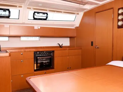 Galley of Gracia, a Bavaria Cruiser 46 sailboat at Grad Pula, Croatia