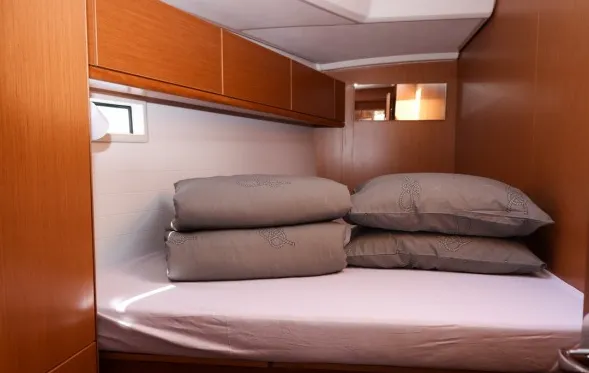 Cabin on Gracia, a Bavaria Cruiser 46 sailboat at Grad Pula, Croatia
