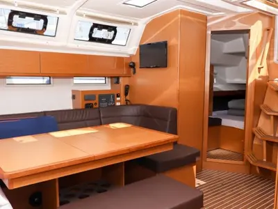 Salon of Gracia, a Bavaria Cruiser 46 sailboat at Grad Pula, Croatia