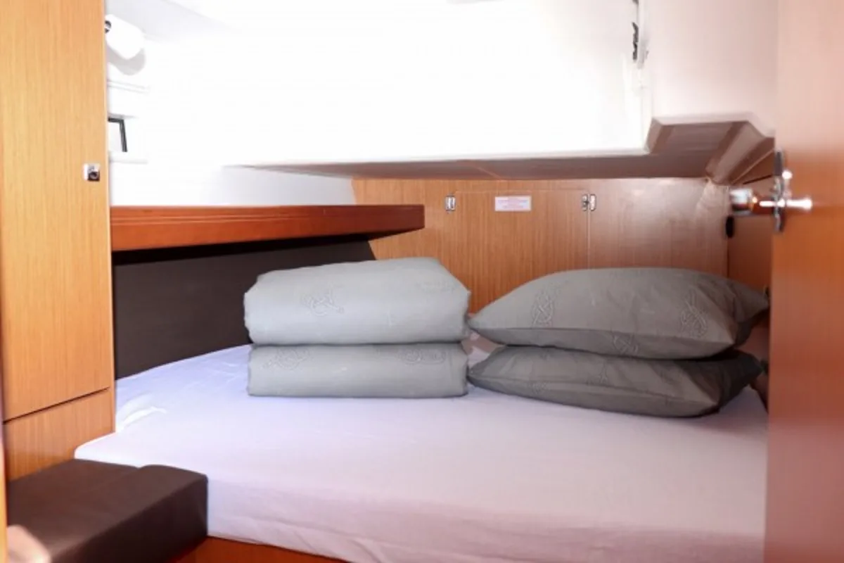Cabin on Gracia, a Bavaria Cruiser 46 sailboat at Grad Pula, Croatia