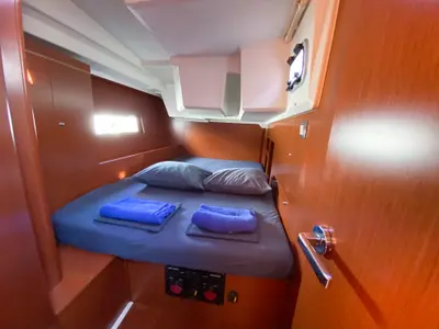 Cabin on No Stress, a Beneteau Oceanis 46.1 sailboat at Ibiza, Spain