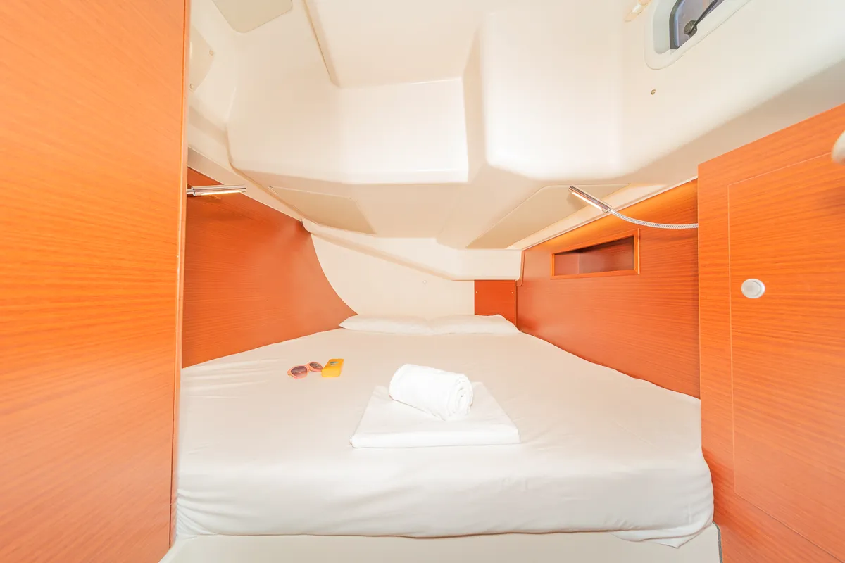 Cabin on Euphoria, a Hanse 458 sailboat at Municipal Unit of Lefkada, Greece
