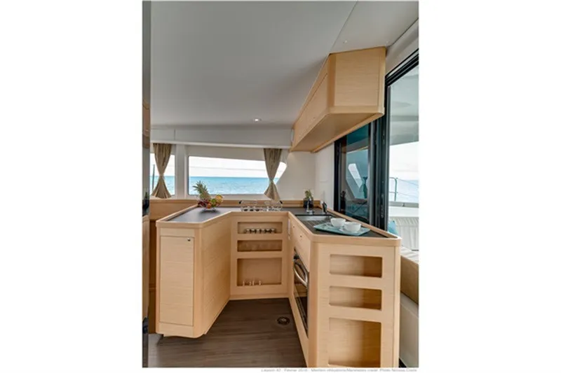 Galley of Nadia, a Lagoon 42 catamaran at Lefkada, Greece