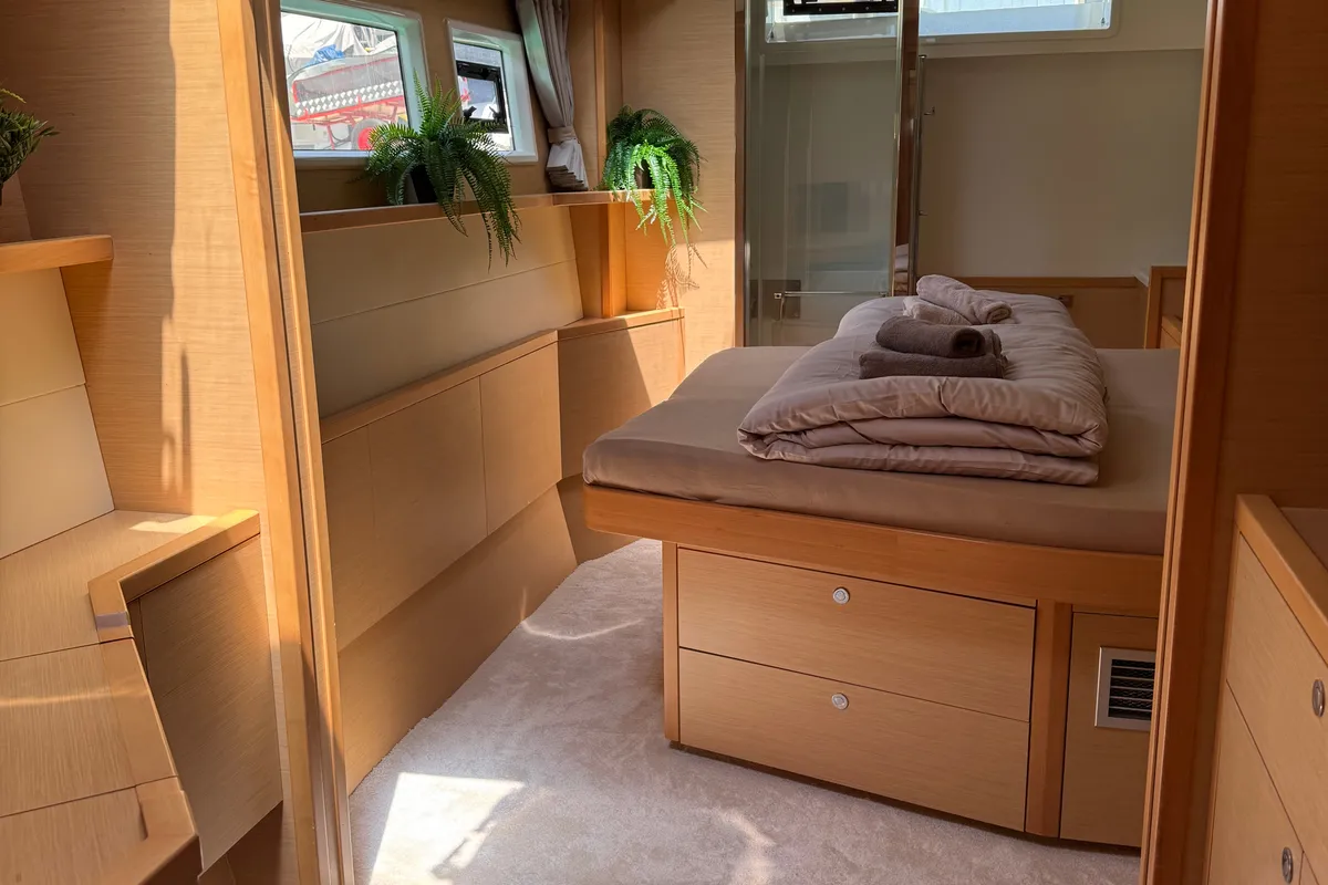 Cabin on Manta Ray, a Lagoon 52F catamaran at Općina Rogoznica, Croatia