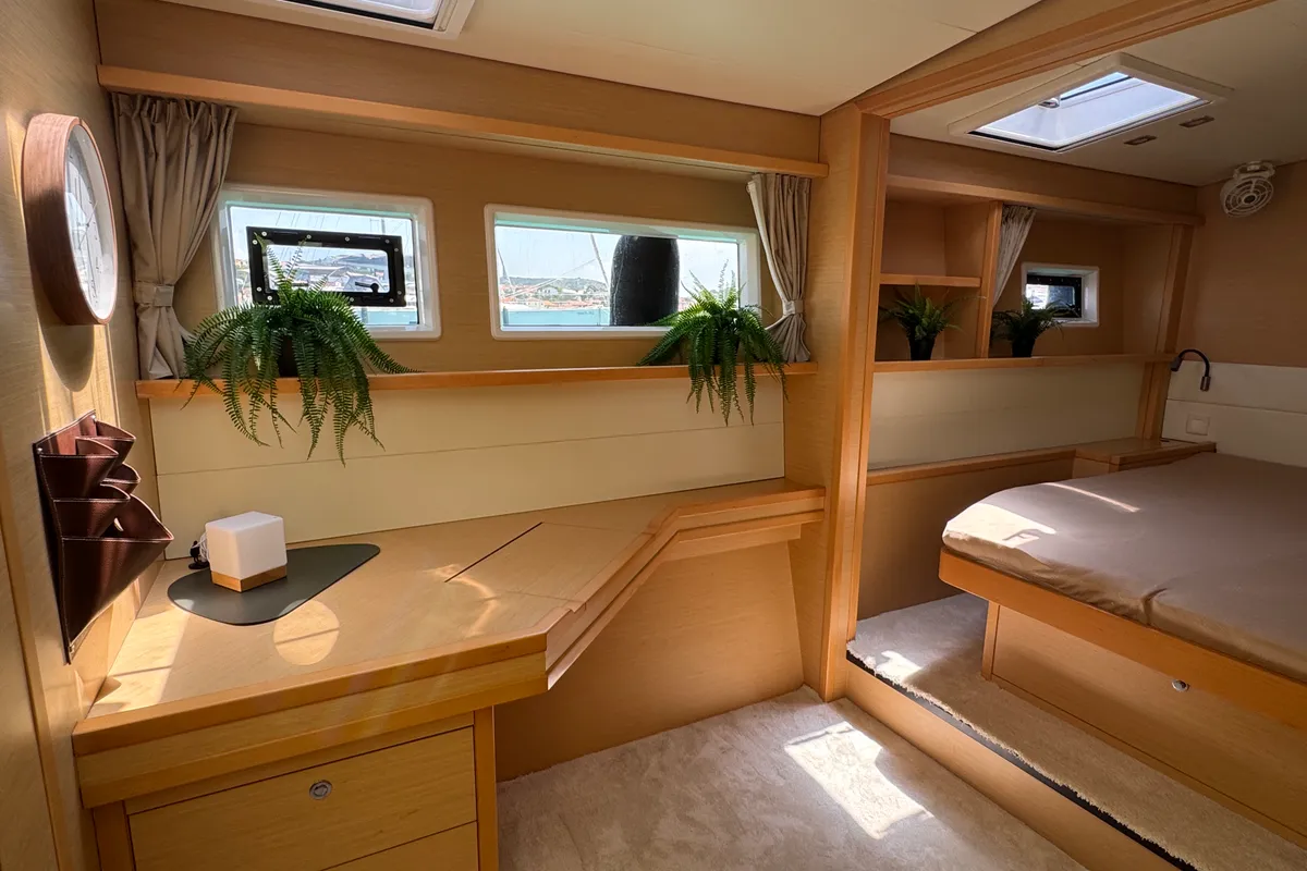 Cabin on Manta Ray, a Lagoon 52F catamaran at Općina Rogoznica, Croatia
