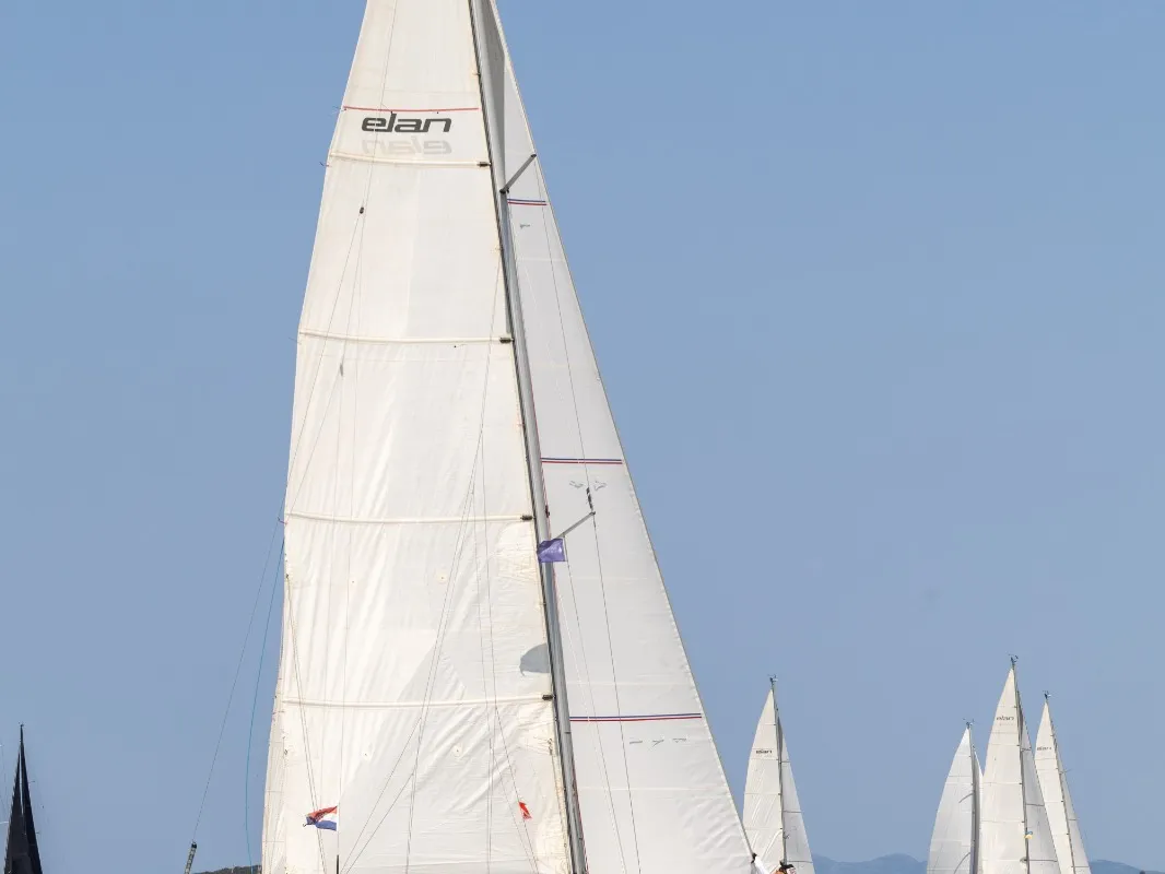Exterior view of Rim, a Elan E4 sailboat at Betina, Croatia