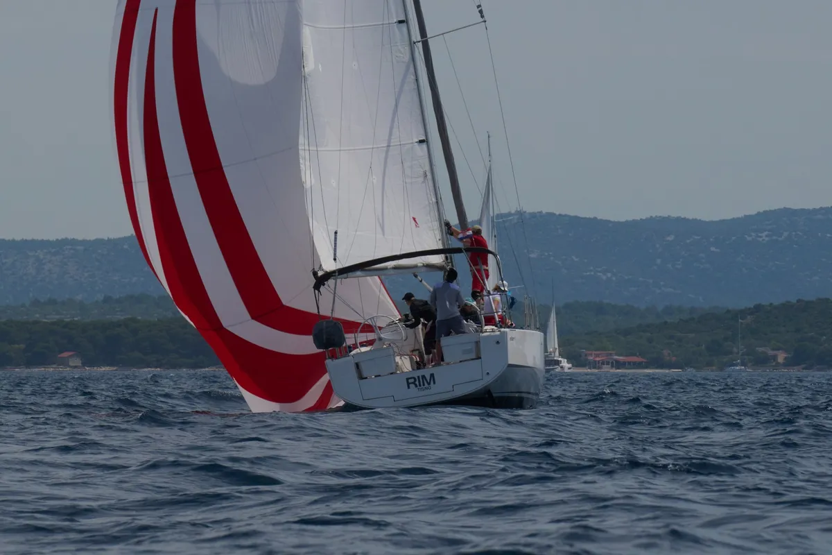 Rim, a Elan E4 sailboat at Betina, Croatia
