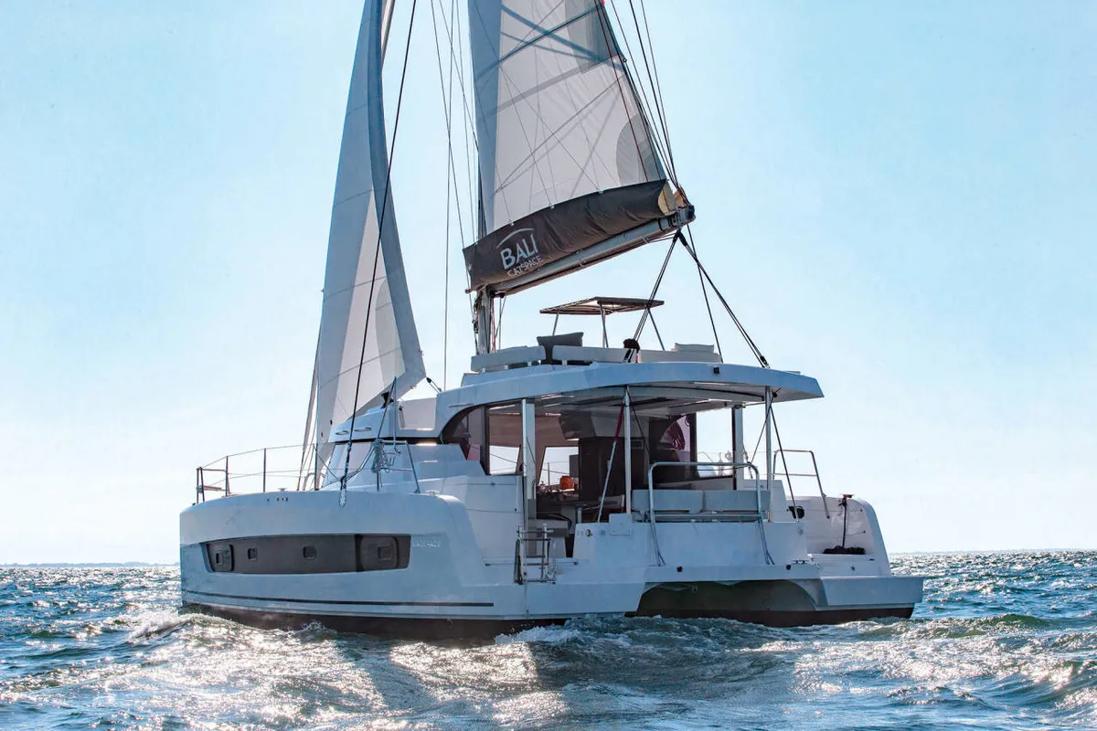 Exterior view of Queen Bee, a Bali Catspace catamaran at Općina Rogoznica, Croatia