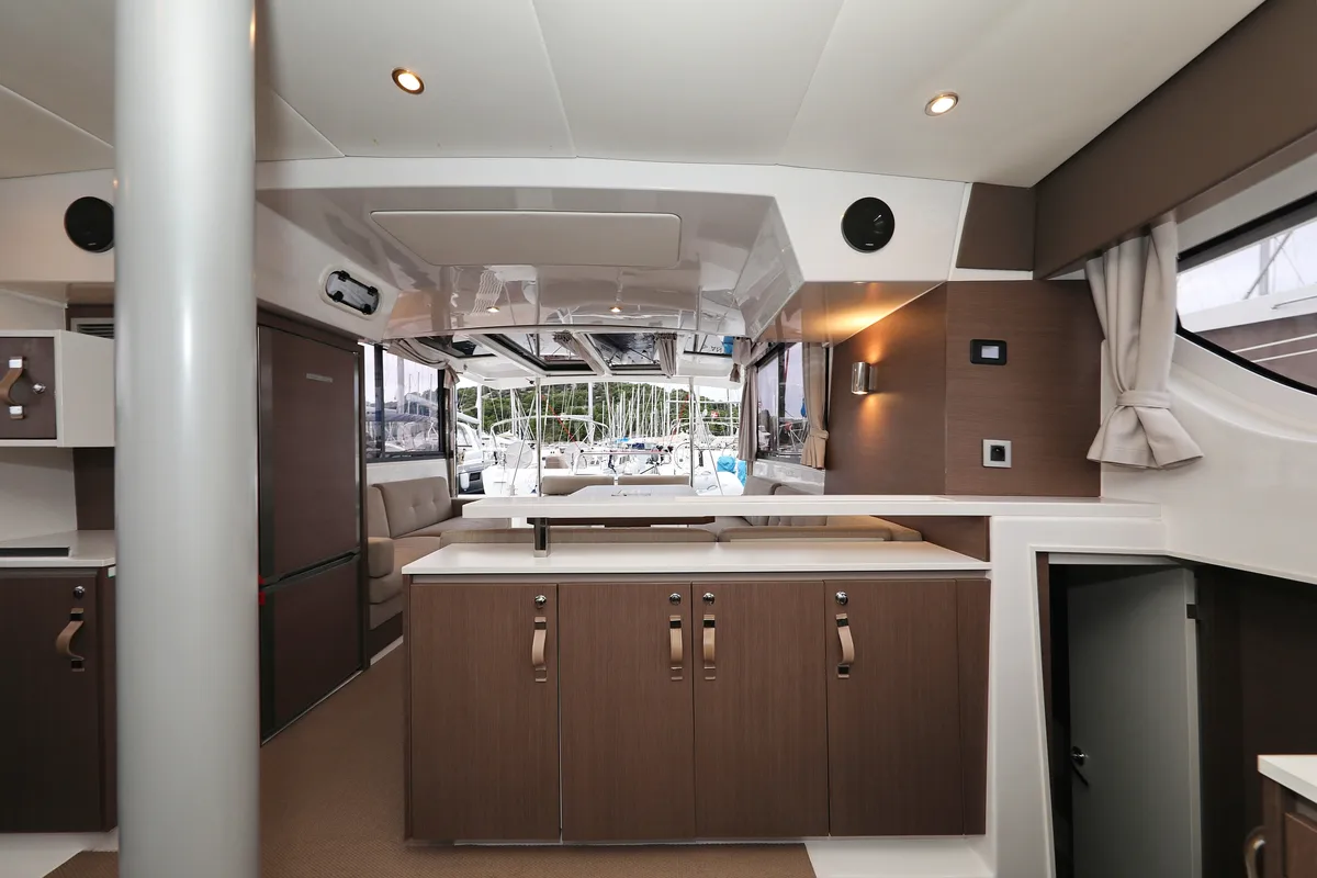 Galley of Queen Bee, a Bali Catspace catamaran at Općina Rogoznica, Croatia