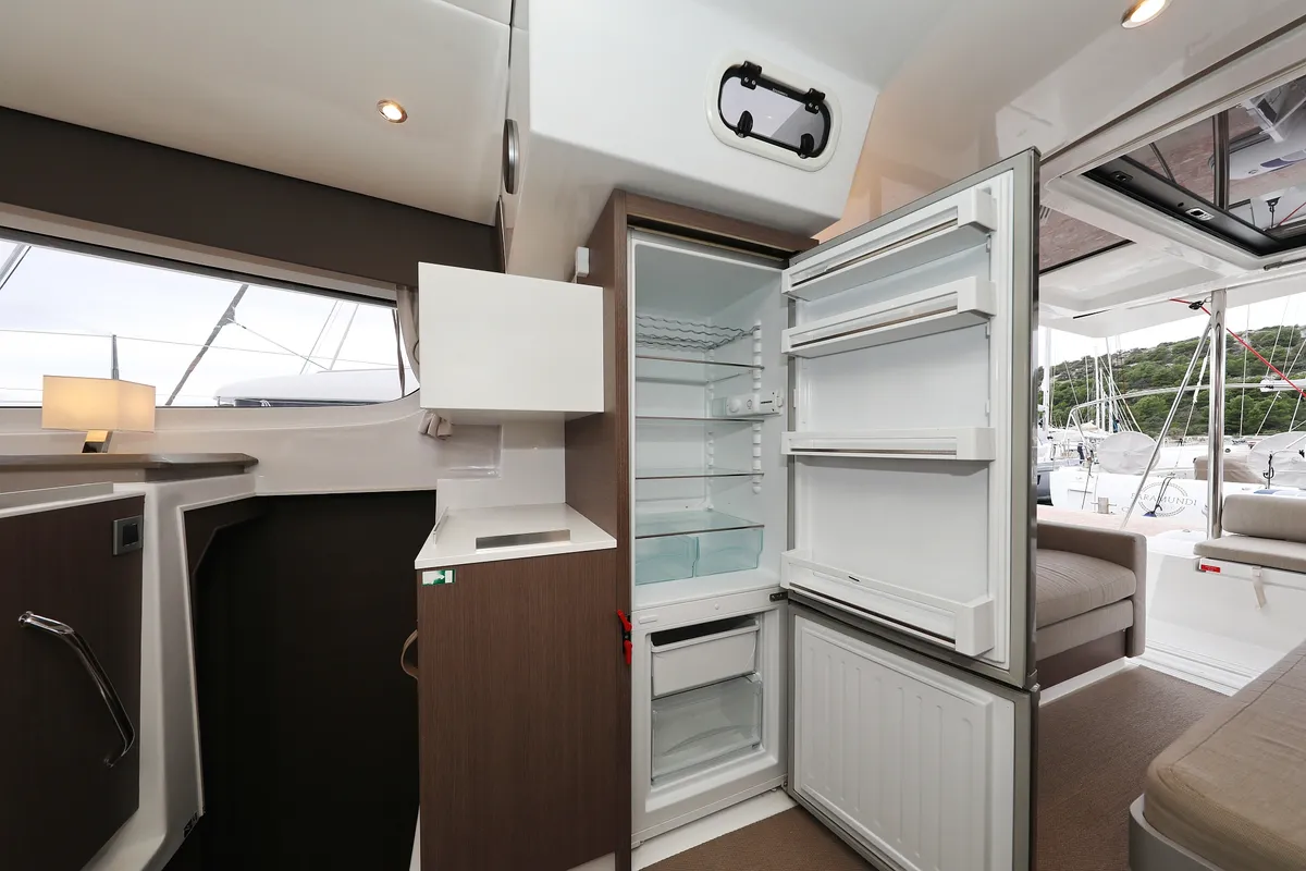 Galley of Queen Bee, a Bali Catspace catamaran at Općina Rogoznica, Croatia