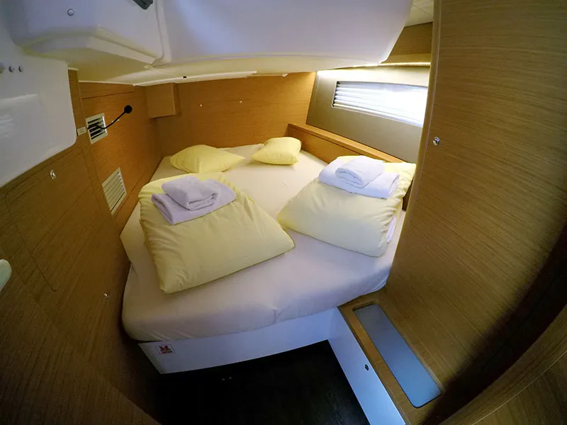 Cabin on Vera, a Dufour 44 sailboat at Grad Šibenik, Croatia