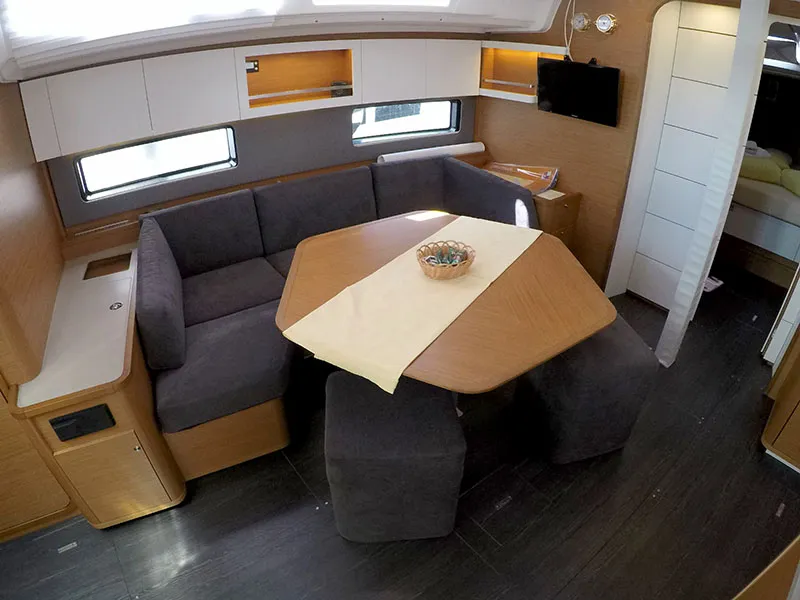 Salon of Vera, a Dufour 44 sailboat at Grad Šibenik, Croatia