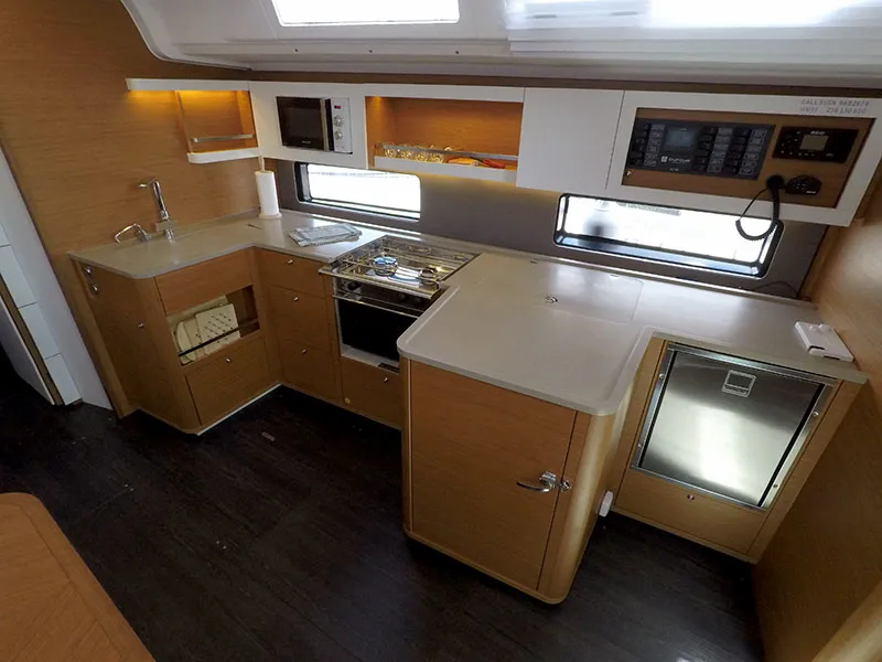 Galley of Vera, a Dufour 44 sailboat at Grad Šibenik, Croatia