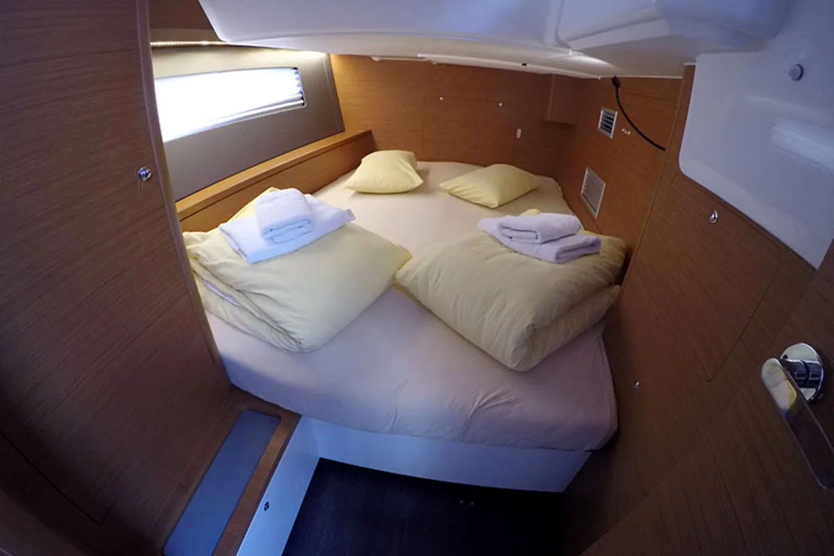 Cabin on Vera, a Dufour 44 sailboat at Grad Šibenik, Croatia