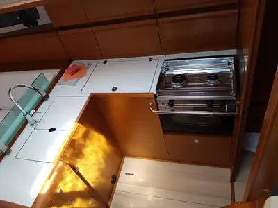 Galley of Jazz, a Jeanneau Sun Odyssey 419 sailboat at Općina Sukošan, Croatia