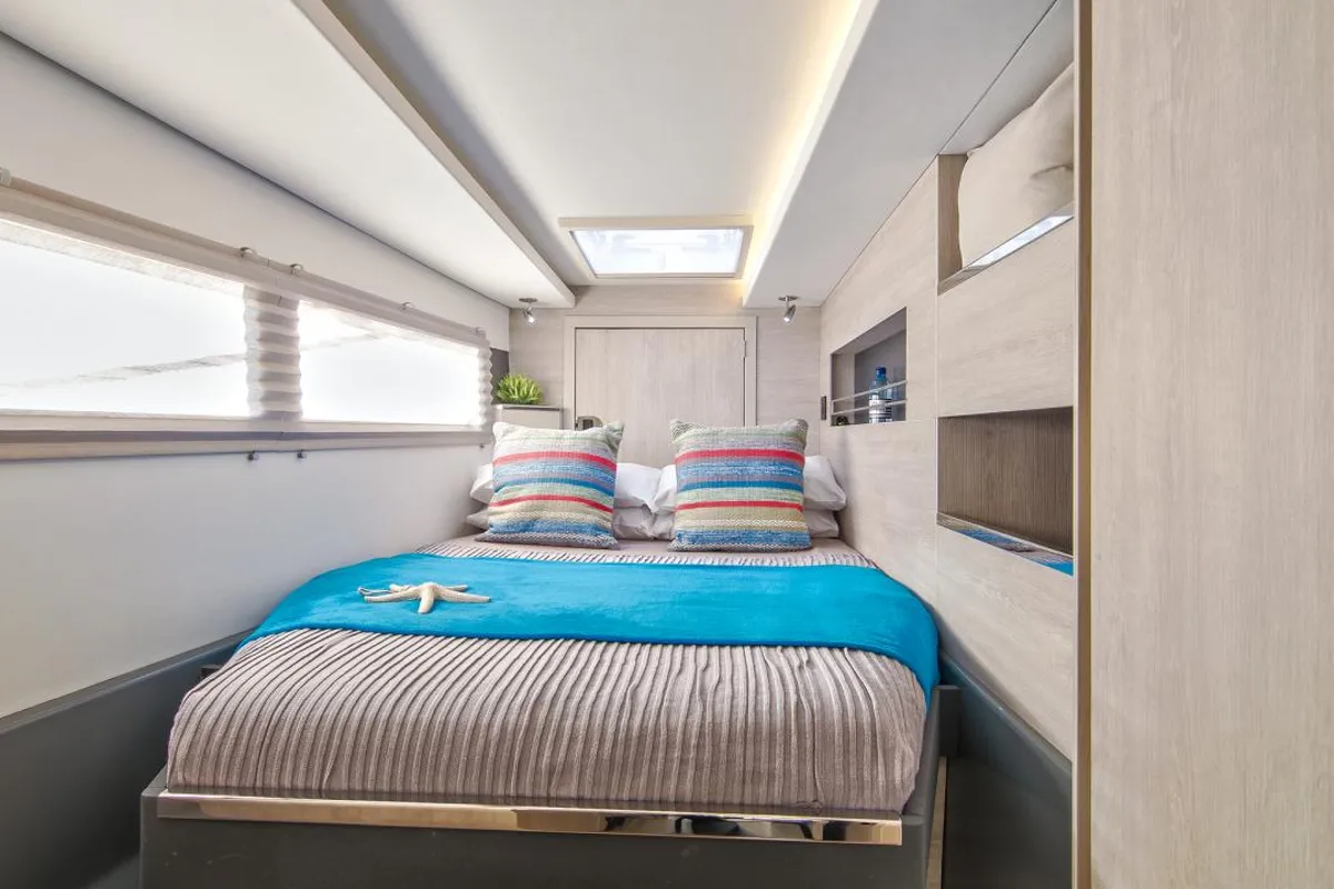 Cabin on Moorings 4500L/10 Club, a Leopard 45 catamaran at Nassau, Bahamas
