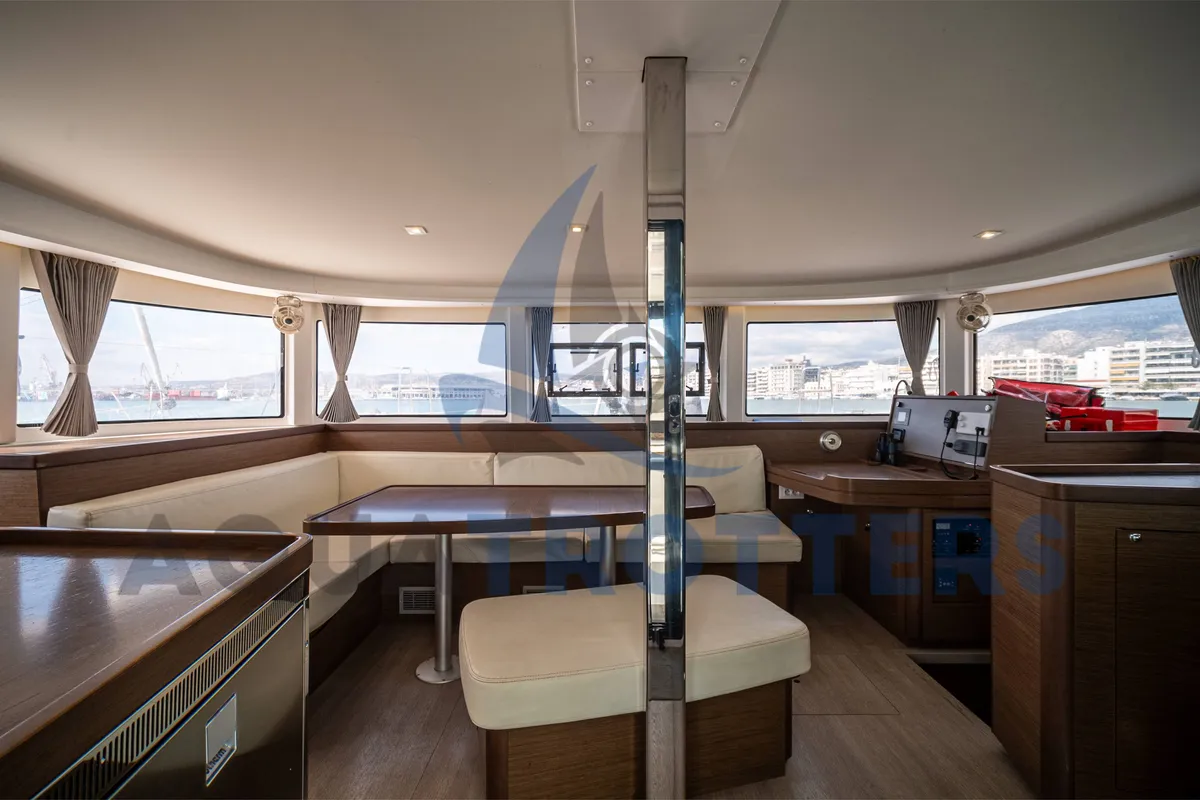Salon of Silver VIII (A/C and Generator), a Lagoon 42 catamaran at Volos Municipality, Greece