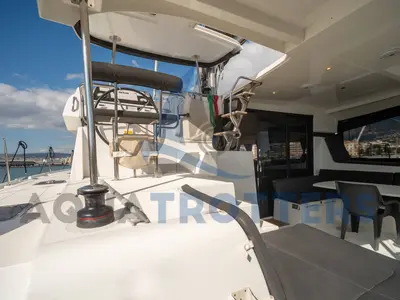 Cockpit of Silver VIII (A/C and Generator), a Lagoon 42 catamaran at Volos Municipality, Greece