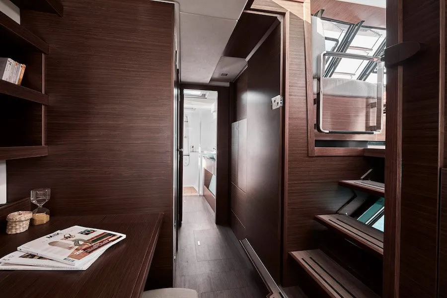 Cabin on Dream (cat), a Nautitech 46 Open catamaran at Split, Croatia